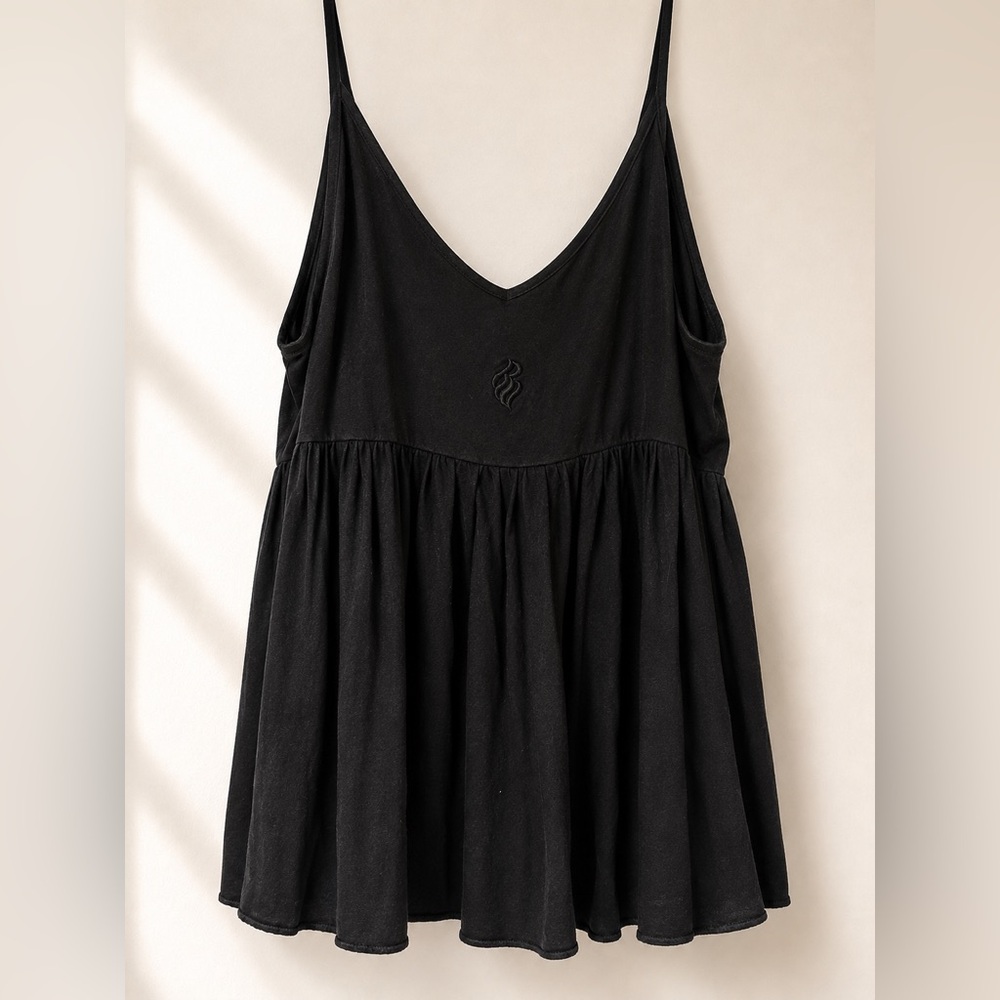 Vintage Rocawear Y2K Beaded Babydoll Cami Top Black Size L - Picture 2 of 11